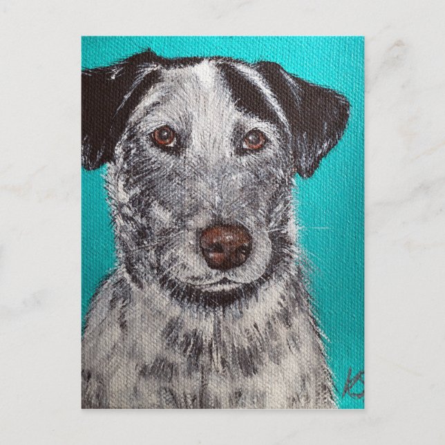 Cartão Postal Tinker Painting - Heeler Mix (Frente)
