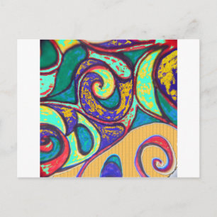 Cartão Postal tinta abstrata