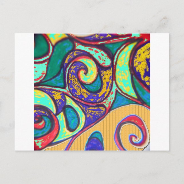 Cartão Postal tinta abstrata (Frente)