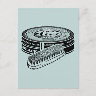 Cartão Postal Tinta de cor calçado preta
