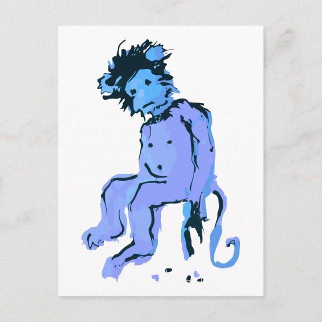 Cartão Postal tinta de macaco emo (Frente)