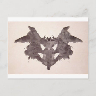 Cartão Postal Tinta de teste de Rorschach Plate 1 Bat, Mama