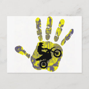 Cartão Postal Tinta fresca de moto