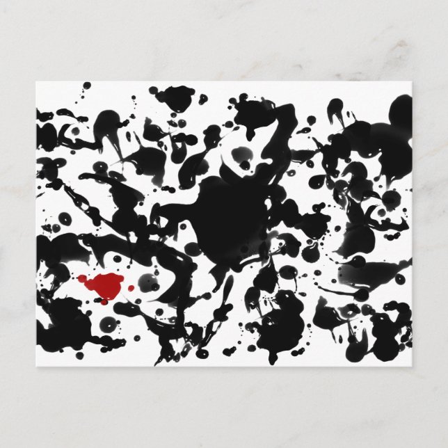 Cartão Postal TINTA PRETA | faça seu próprio histórico (Frente)