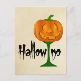 Cartão Postal Tinte de Abóbora Hallowino Vidro Halloween
