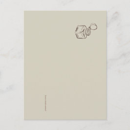 Cartão Postal Tinteiro Dark Academia - Minimalista Vintage