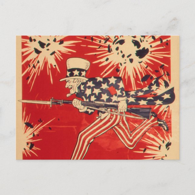 Cartão Postal Tio Sam - Vintage (Frente)