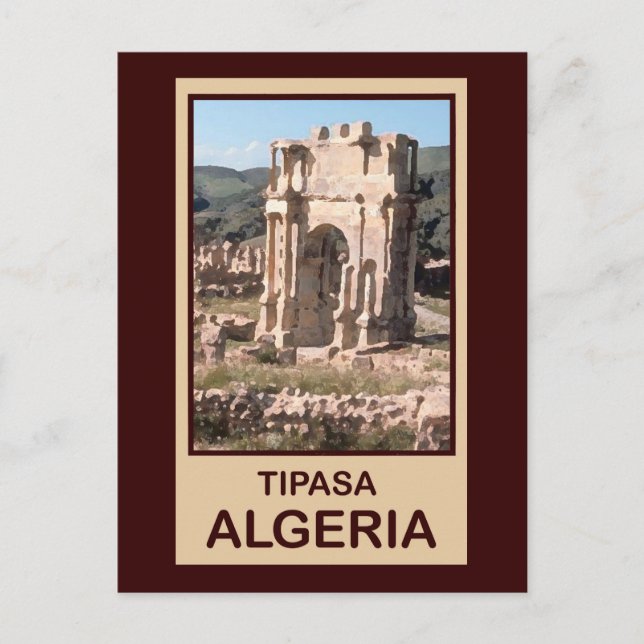 Cartão Postal Tipasa Argélia (Frente)
