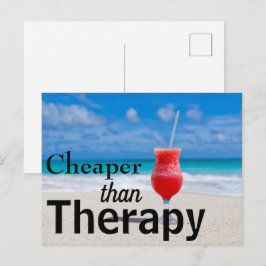 Cartão Postal Típica de Foto de Praia Tropical Engraçada