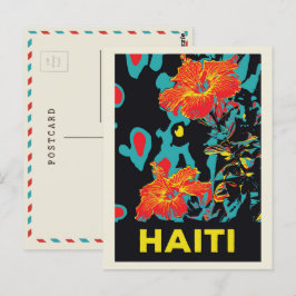 Cartão postal típico de caribe hibisco do Haiti