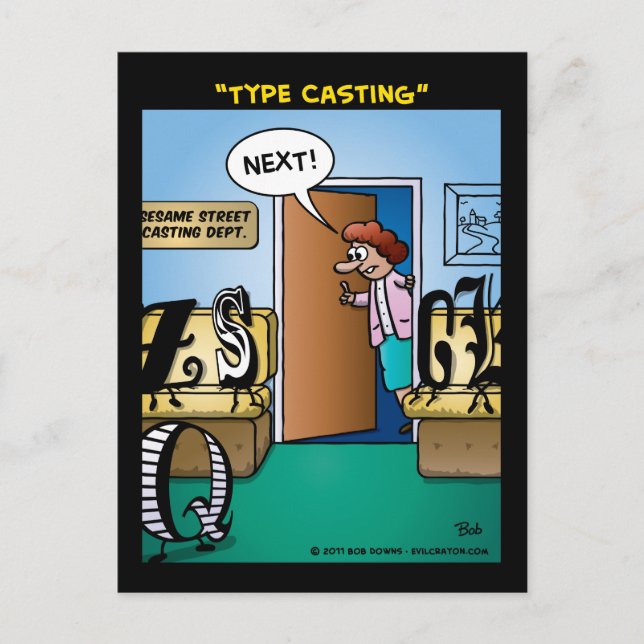 Cartão Postal "Tipo de Casting" (Frente)