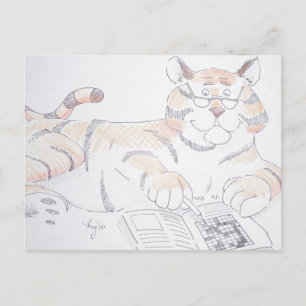 Cartão Postal Tipo de gato, 5 letras...