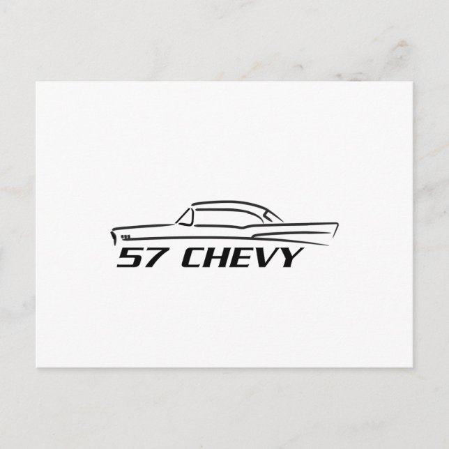 Cartão Postal Tipo Superior do Duro Chevy 1957 (Frente)