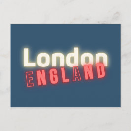 Cartão Postal Tipografia Contemporânea London Neon Lights