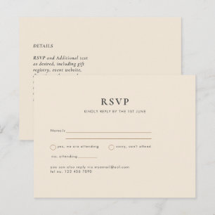 Cartão Postal Tipografia de Casamento Moderna Creme Magnólia