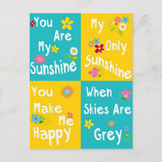 Cartão Postal Tipografia de Frases Motivacionais - Colagem