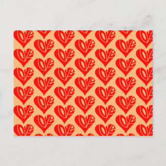 Cartão Postal Tipografia do Amor em Forma de Coração