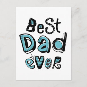 Cartão Postal Tipografia do Melhor Pai Nunca