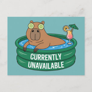 Cartão Postal Tipografia Gráfica de Relaxamento da Piscina de Ca
