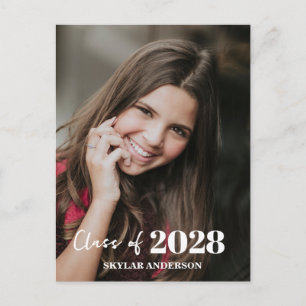 Cartão Postal Tipografia Moderna Fotografia Graduação