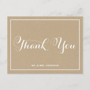 Cartão Postal Tipografia Russo Vintage Obrigado Cartão-Postal