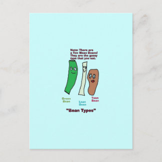 Cartão Postal tipos de feijão Cartão-postal