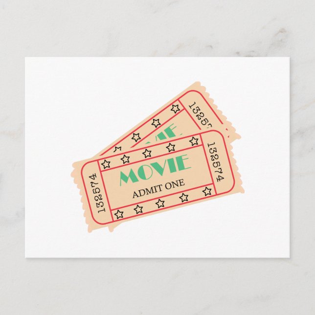 Cartão Postal Tíquete de Filme (Frente)