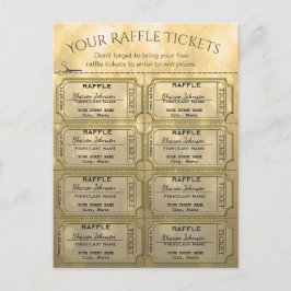 Cartão Postal Tíquetes de Raffle de ouro