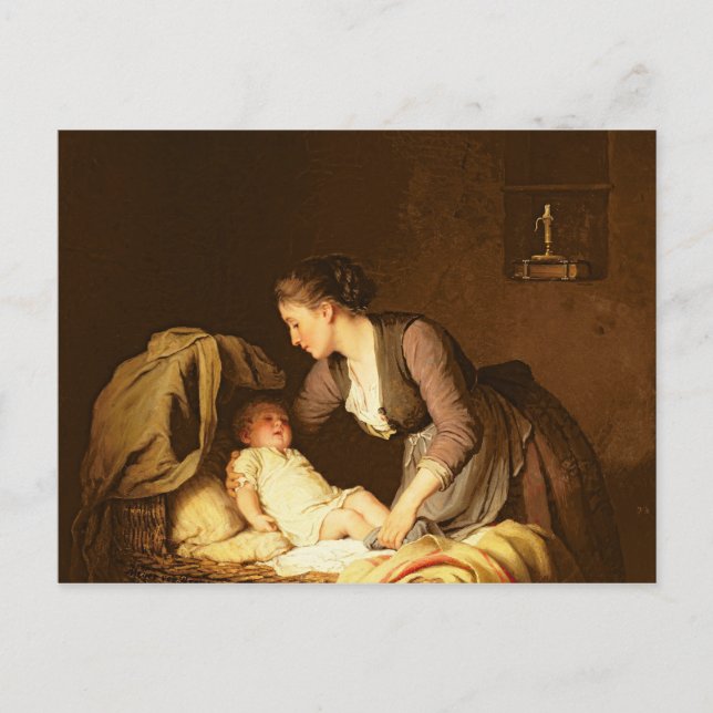Cartão Postal Tirando o bebê, 1880 (Frente)