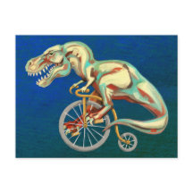 Tiranossauro Rex Andando de Bicicleta