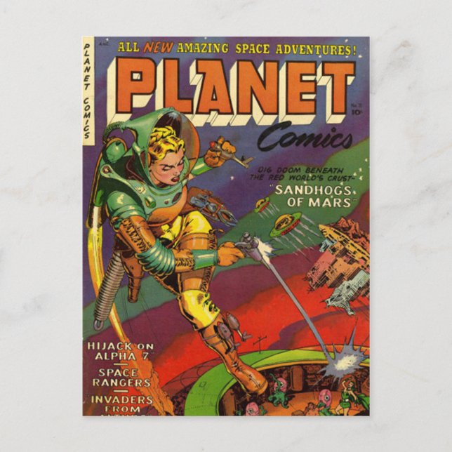 Cartão Postal Tiras de banda desenhada - (Frente)