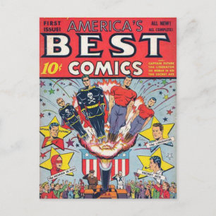 Cartão Postal Tiras de banda desenhada -