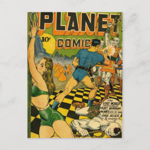 Cartão Postal Tiras de quadrinhos antigos -