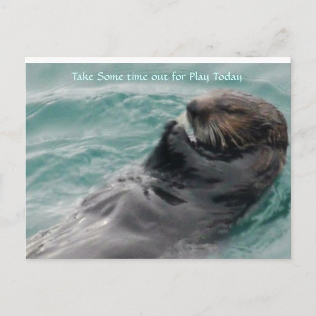 Cartão Postal Tire um tempo para jogar. (Frente)