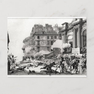 Cartão Postal Tiroteio antes da igreja de St. Roch em Paris