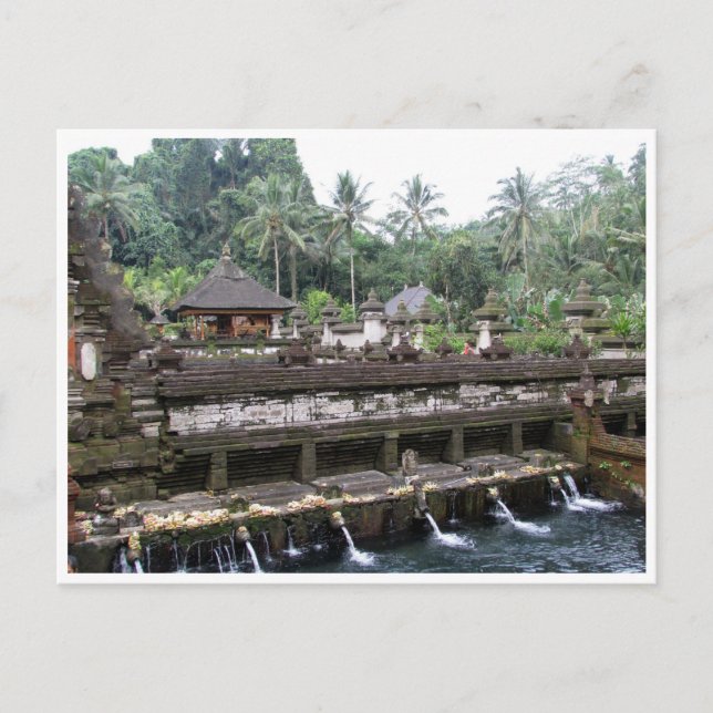 Cartão Postal tirta empul temple bali (Frente)