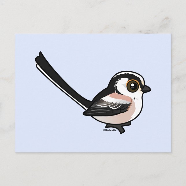 Cartão Postal Tit de cauda longa (Frente)