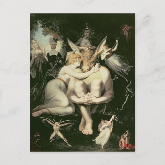 Cartão Postal Titania Awakes, cercada por Atendedor (Frente)