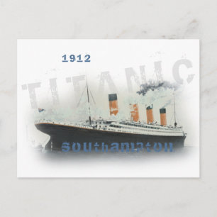 Cartão Postal Titanic de Texto Personalizado da Vintage