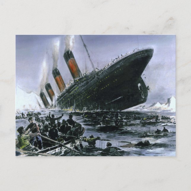 Cartão Postal Titanic do RMS de Sinalização (Frente)