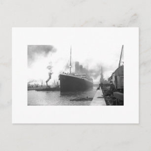 Cartão Postal Titanic nas docas de Southampton