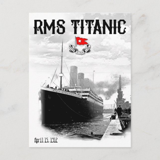Cartão Postal Titanic RMS (Frente)