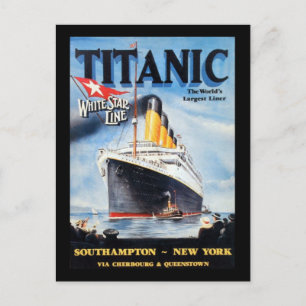 Cartão Postal Titanic White Star Line - Maior Transatlântico do