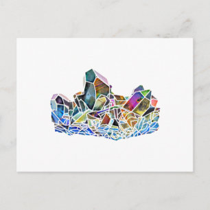 Cartão Postal Titanium Quartz Curando Arte Cristal Arco Arco-Íri