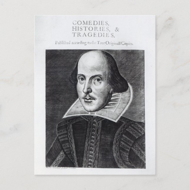 Cartão Postal Titlepage, "Sr. William Shakespeares (Frente)