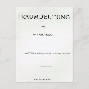 Cartão Postal Titlepage to Die Traumdeutung por Sigmund Freud