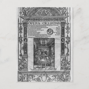 Cartão Postal Título da página "Opera Ciceronis", publicado em