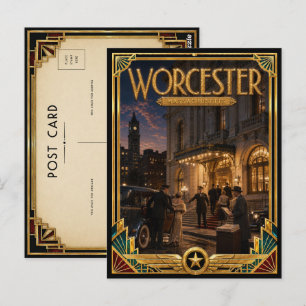Cartão Postal Título do Produto Worcester Massachusetts Arte Ant