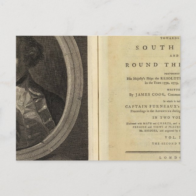 Cartão Postal Título Página da Viagem em direção ao Polo Sul (Frente)