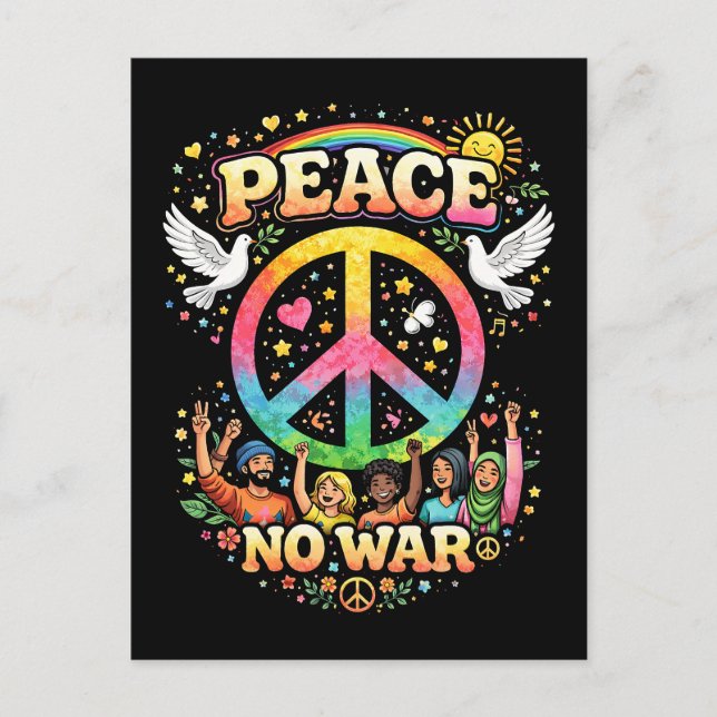 Cartão Postal Título: Paz Sobre a Guerra (Frente)